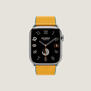 Band Apple Watch Hermès Single Tour 45 mm Twill Jump | Hermès 