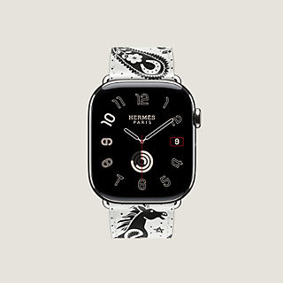 Band Apple Watch Hermès Single Tour 46 mm Animaux Bandana | Hermès