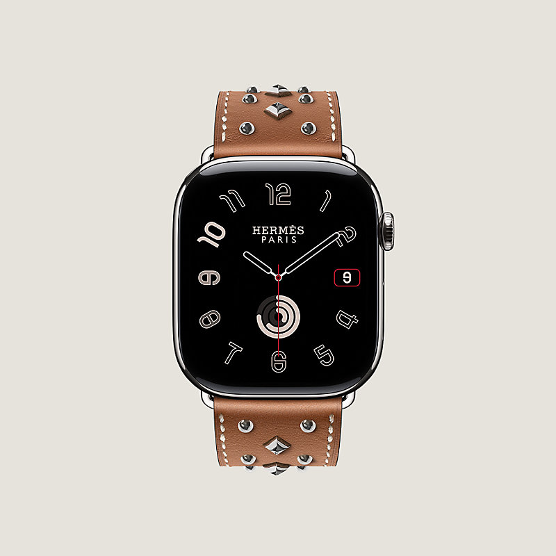 Band Apple Watch Hermès Single Tour 46&nbsp;mm Clou Medor Rock