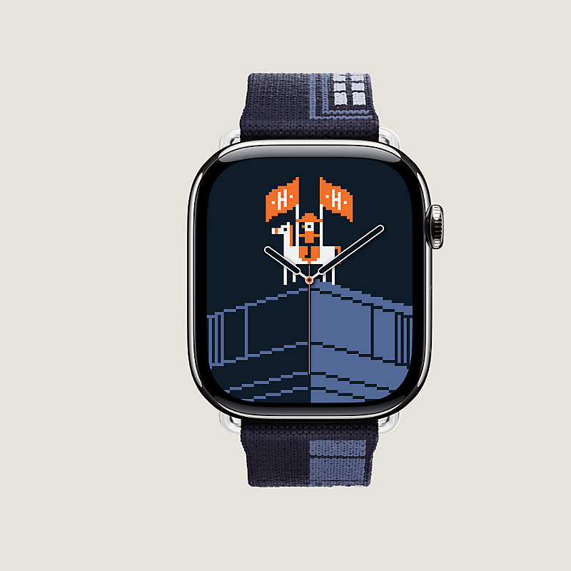 Band Apple Watch Hermès Single Tour 46 mm Faubourg Party