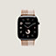 Band Apple Watch Hermès Single Tour 46&nbsp;mm Toile H Double Jeu, View: front, front, view 3 of 3