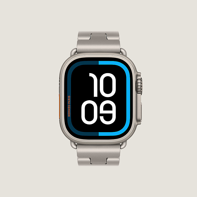 Band Apple Watch Hermès Single Tour 49&nbsp;mm Grand H Titane, View: , view 4 of 4