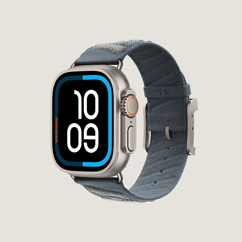Band Apple Watch Hermès Ultra Single Tour 49&nbsp;mm En Mer