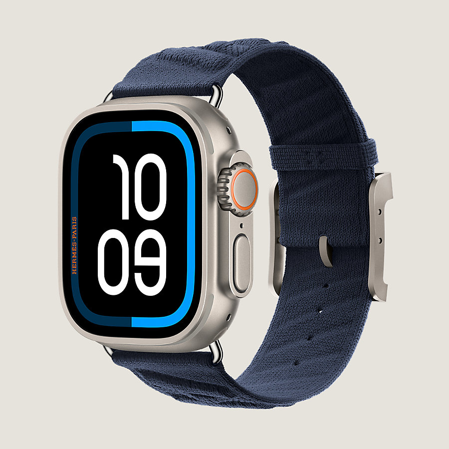 Band Apple Watch Hermès Ultra Single Tour 49 mm En Mer