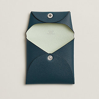 小物 Hermes Bastia Coin Case Verso Veau Epsom Bastia verso change purse - Blue | Hermès Mainland China