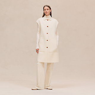 kashwere LONG VEST ホワイト F kashwere LONG VEST ホワイト F ルームウェア・パジャマ