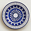 Bleus d'Ailleurs round deep platter, large model, view 1 of 3
