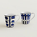 View: front, Bleus d'Ailleurs set of 2 mugs (n° 1 and 3)