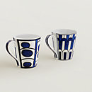 View: front, Bleus d'Ailleurs set of 2 mugs (n° 1 and 3)