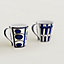 View: front, Bleus d'Ailleurs set of 2 mugs (n° 1 and 3)