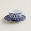 View: front, Bleus d'Ailleurs tea cup and saucer