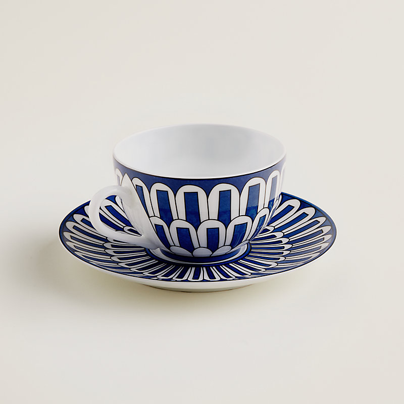 Bleus d'Ailleurs tea cup and saucer