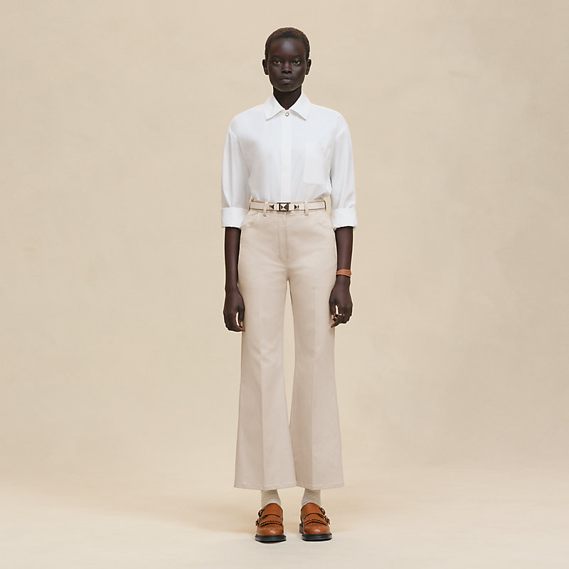 パンツ OPEN YY : 25SS / GATHERED BOOTCUT PANTS (BEIGE) OPEN YY