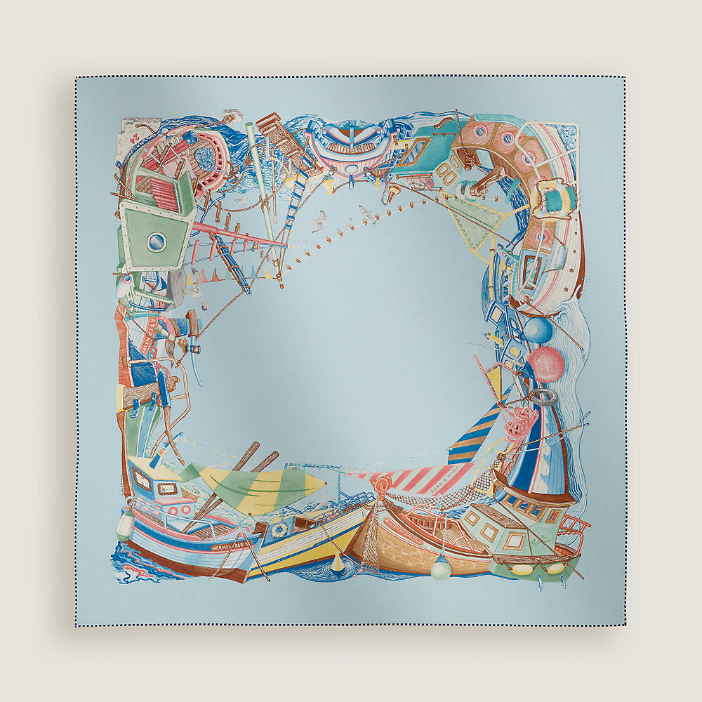エルメス ノートCARNET DE SOIE SOIE BLEU MARINE Bord a Bord scarf 80 | Hermès Mainland China