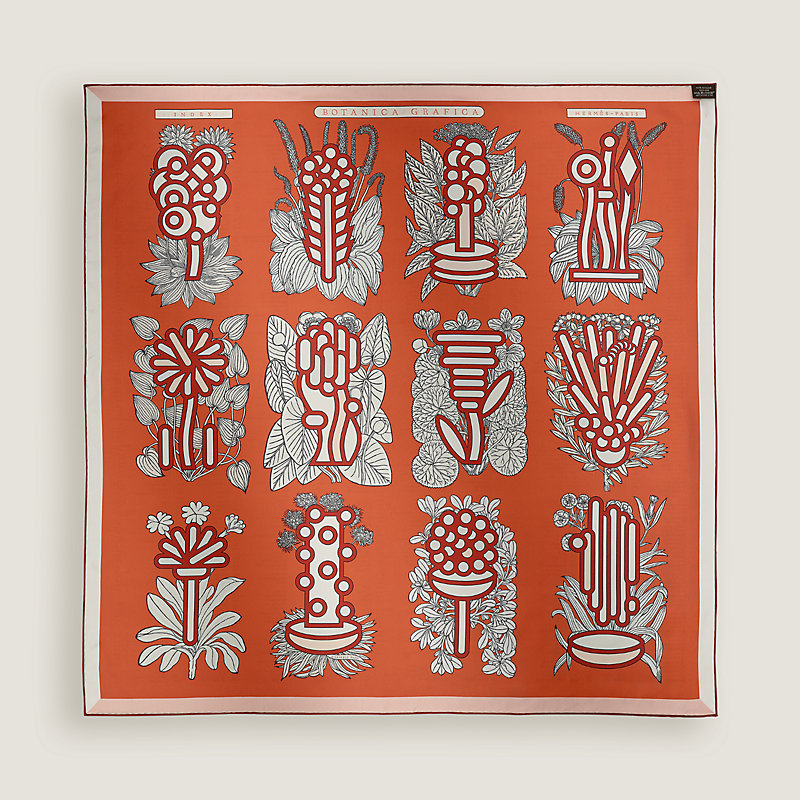 Botanica Grafica double face scarf 90