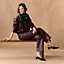 Bouquet Final leather tassel scarf 90, view 2 of 3