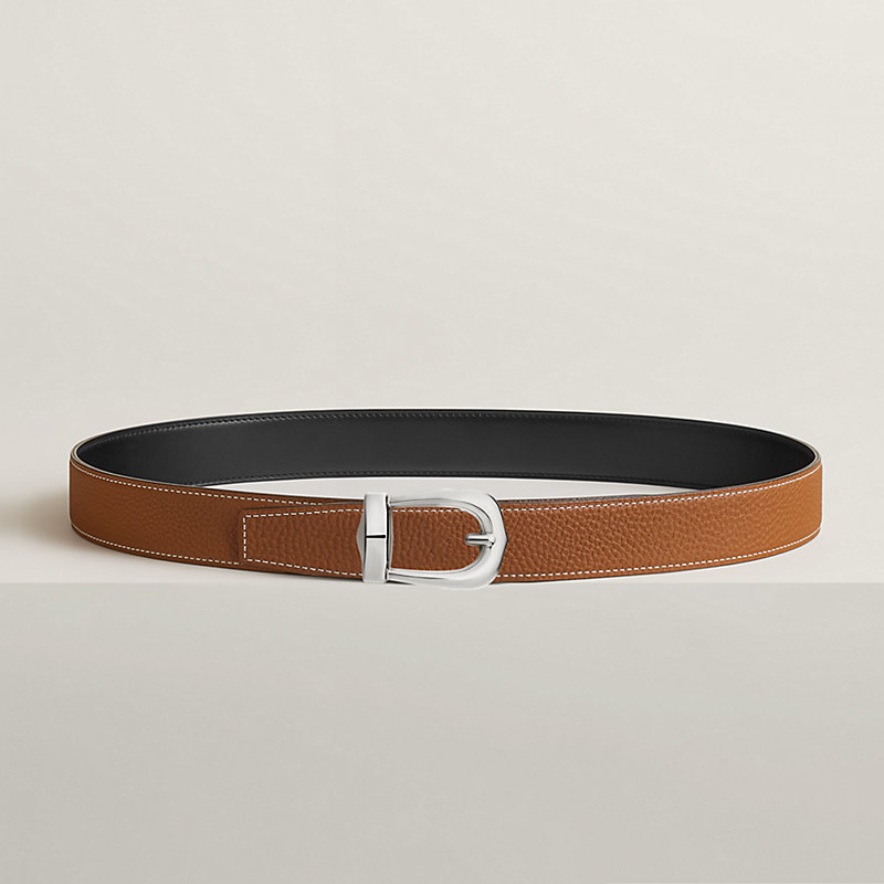 Bride d'Apparat belt buckle & Reversible leather strap 32 mm