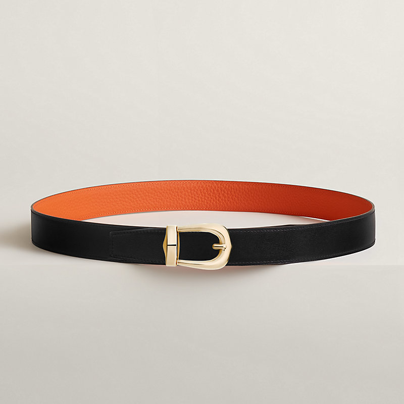 Bride d'Apparat belt buckle & Reversible leather strap 32 mm