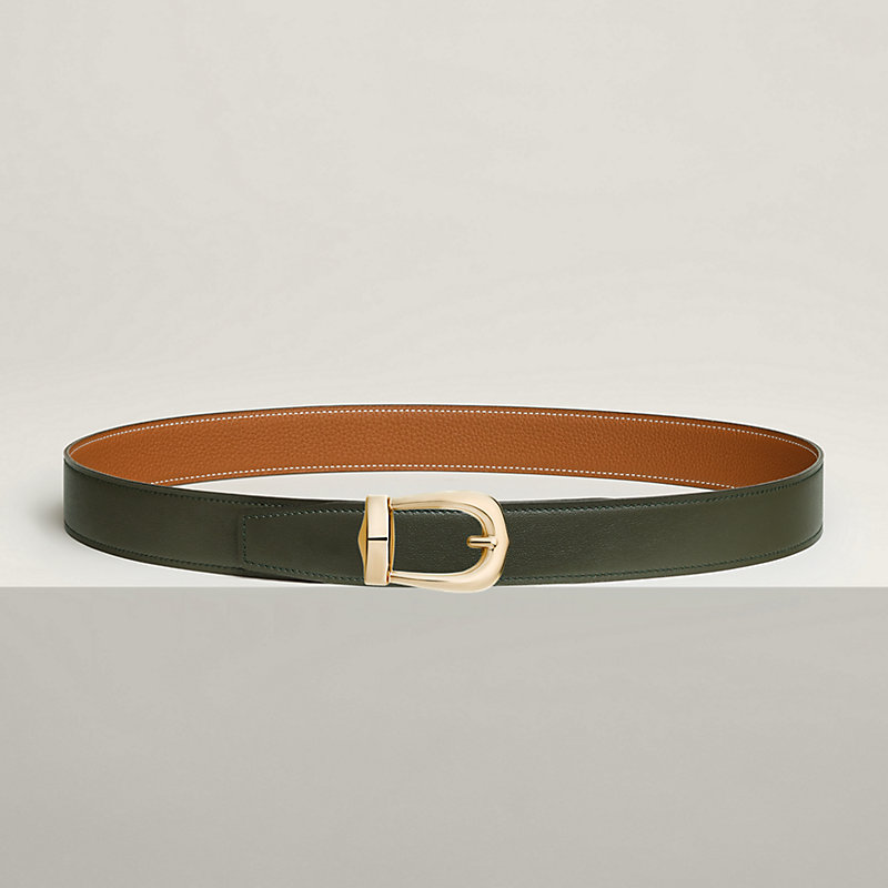 Bride d'Apparat belt buckle & Reversible leather strap 32 mm