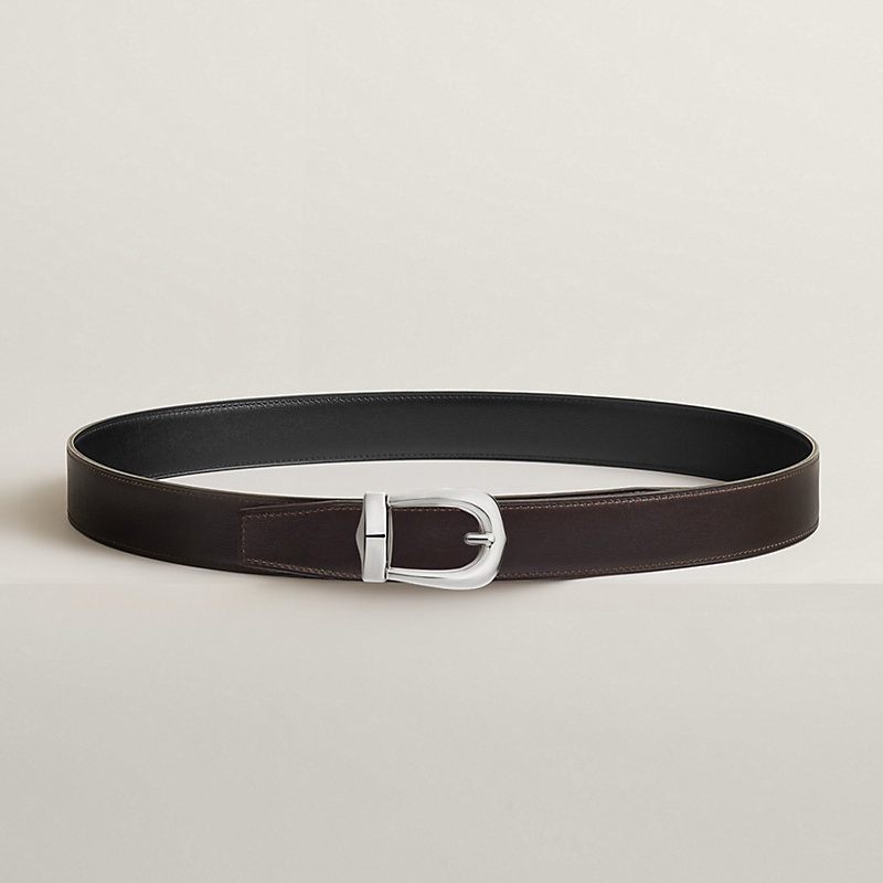 Bride d'Apparat belt buckle & Reversible leather strap 32 mm