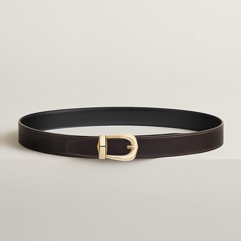 Bride d'Apparat belt buckle & Reversible leather strap 32 mm