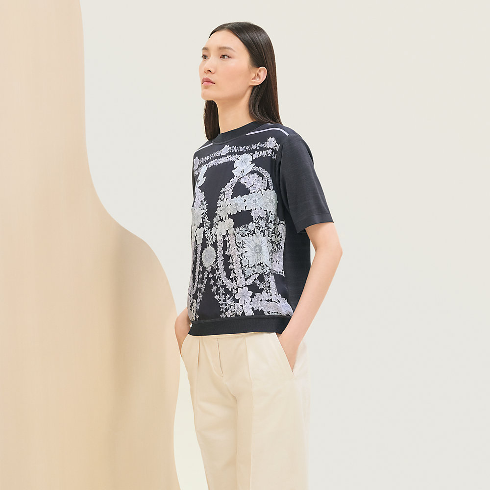【お洒落♪】HERMES ツイリー BRIDES DE GALA EN FLEURS NOIR 国内発送《大人気♡》ツイリー Brides de Gala en Fleurs