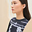 "Brides de Gala en Fleurs" short-sleeve twillaine sweater, view 3 of 4