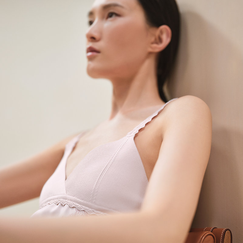 "Brides de Gala en Fleurs" sleeveless twillaine sweater