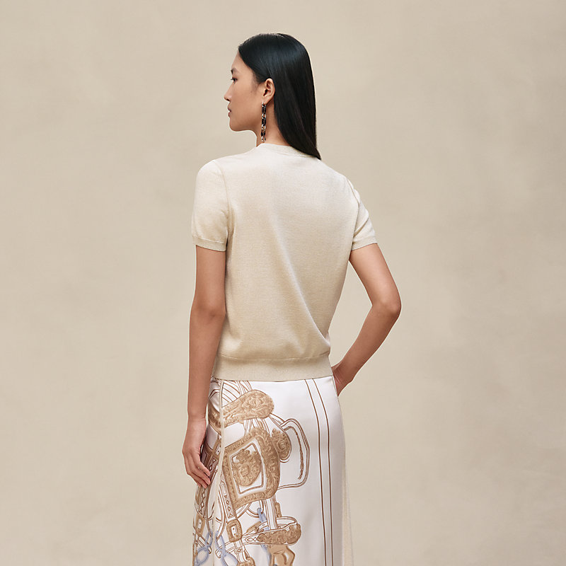 "Brides de Gala Gold" short-sleeve sweater