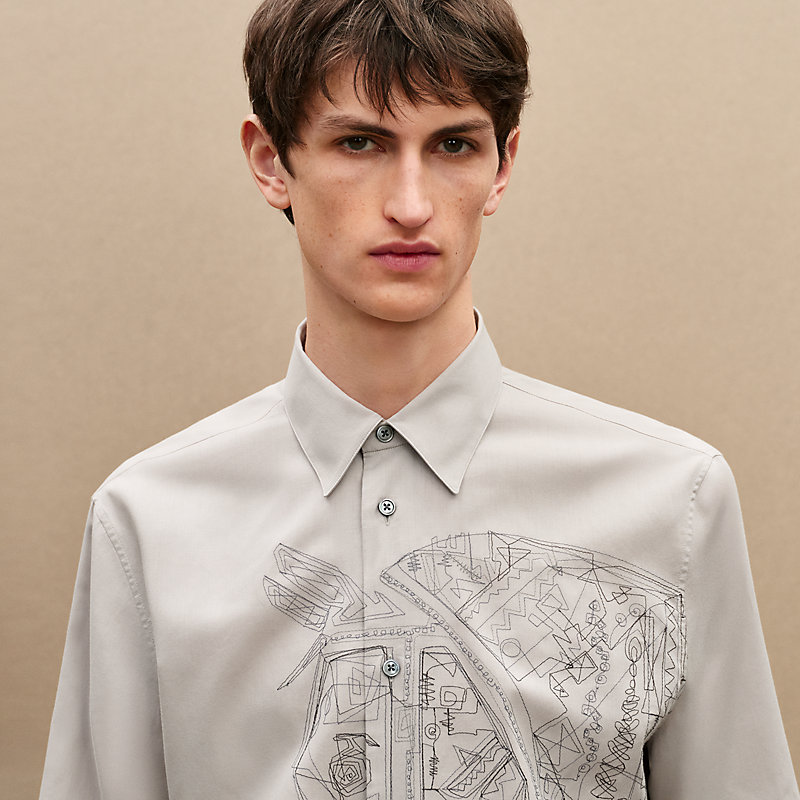 “Broderie cheval”Louis衣领直筒衬衫, 视图: , 当前为第5张（共7张）