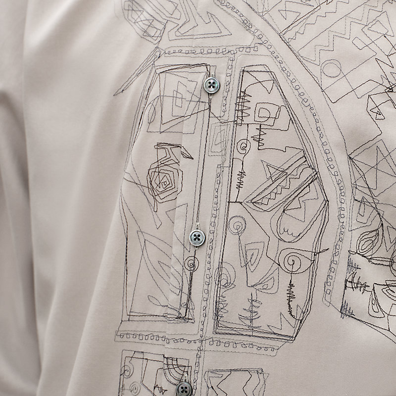 “Broderie cheval”Louis衣领直筒衬衫, 视图: , 当前为第7张（共7张）