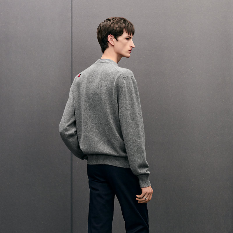 "Broderie coccinelle" crewneck cashmere sweater
