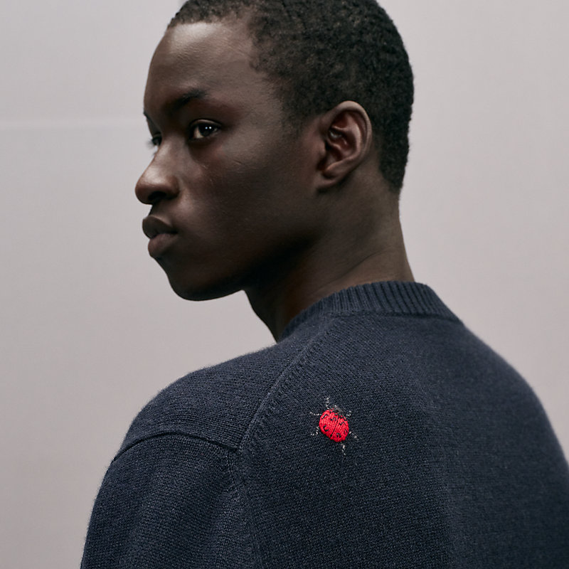 “Broderie coccinelle”圆领山羊绒针织衫