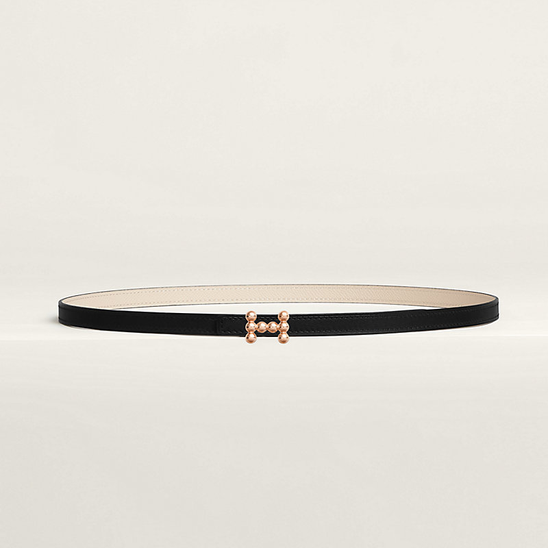 Bubble belt buckle & Reversible leather strap 13 mm