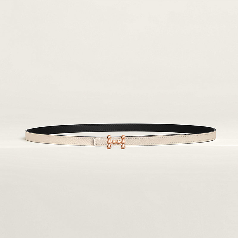 Bubble belt buckle & Reversible leather strap 13 mm