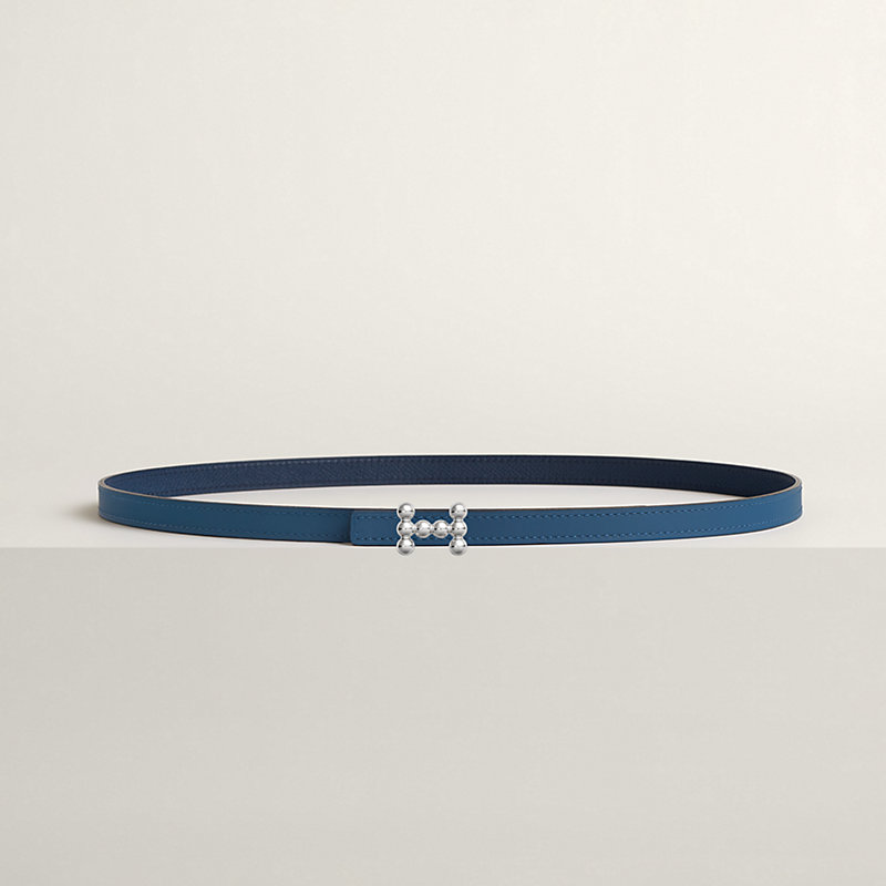 Bubble belt buckle & Reversible leather strap 13 mm