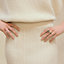 View: Worn, Buttoned mid-length skirt with slit