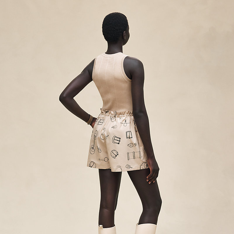 "Cahier du Colporteur" shorts with elastic waist