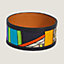 View: front, Calfskin and silk bracelet, PM