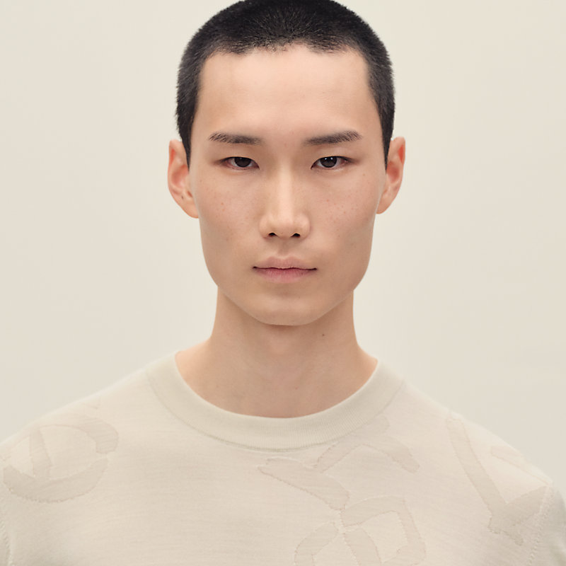 "Calligraphie Equestre" crewneck sweater