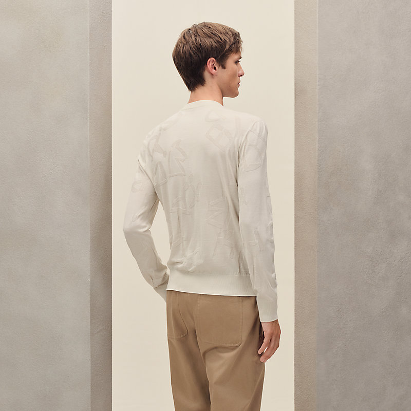 "Calligraphie Equestre" crewneck sweater