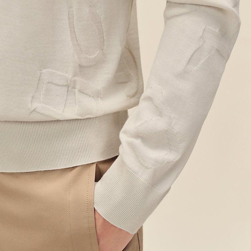 "Calligraphie Equestre" crewneck sweater