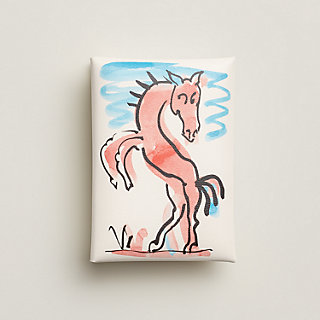 Calvi Duo Compact card holder - White | Hermès Mainland China