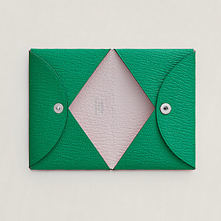 【HERMES】ツートンカラーが素敵☆人気 Calvi versoカードケース calvi-verso-card-holder--