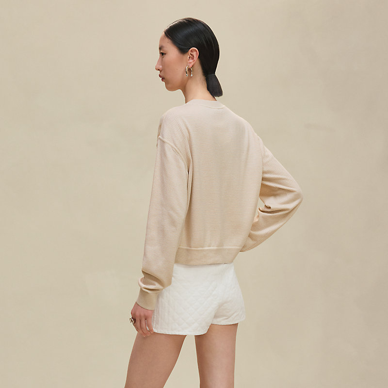 "Candy Libris" long-sleeve twillaine sweater