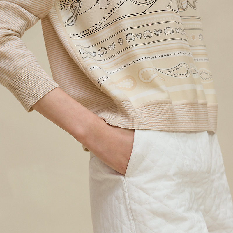 "Candy Libris" long-sleeve twillaine sweater