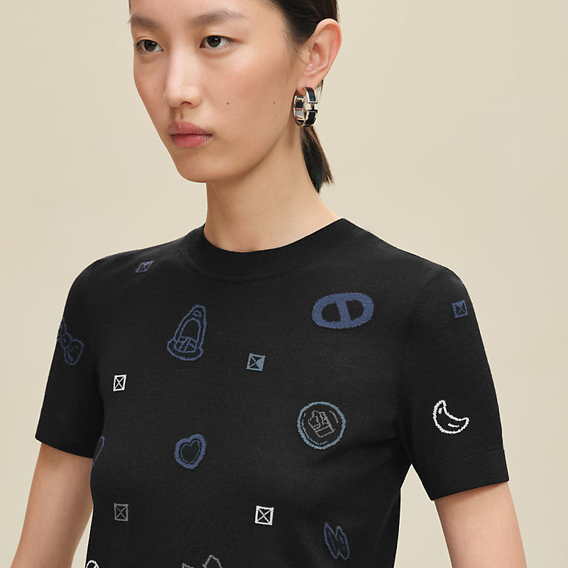 "Candy Libris" short-sleeve sweater
