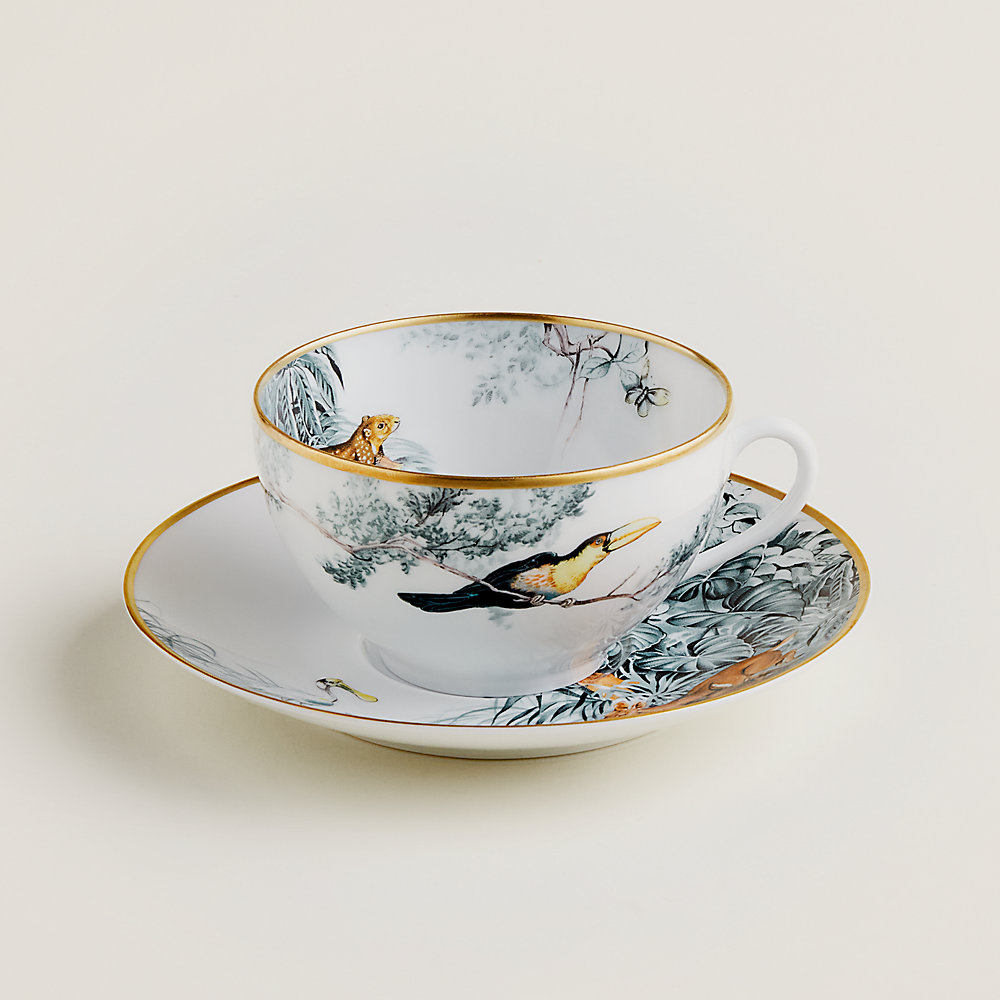 Carnets d'Equateur breakfast cup and saucer | Hermès Mainland China