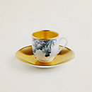 View: Worn, Carnets d’Equateur gold coffee cup and saucer