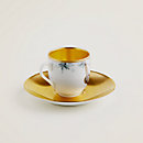 View: Worn, Carnets d’Equateur gold coffee cup and saucer